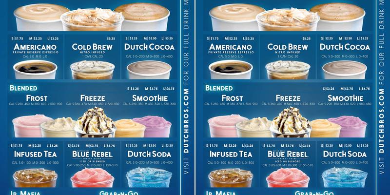 Dutch Bros Coffee Menu
