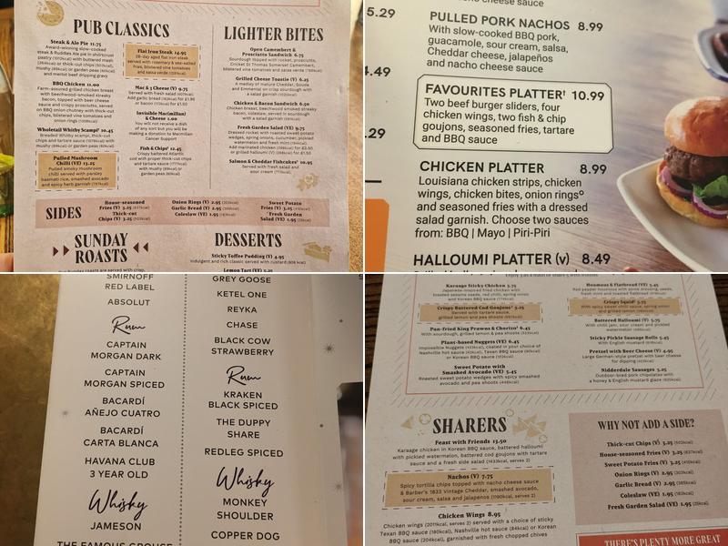 Thieves Kitchen Menu