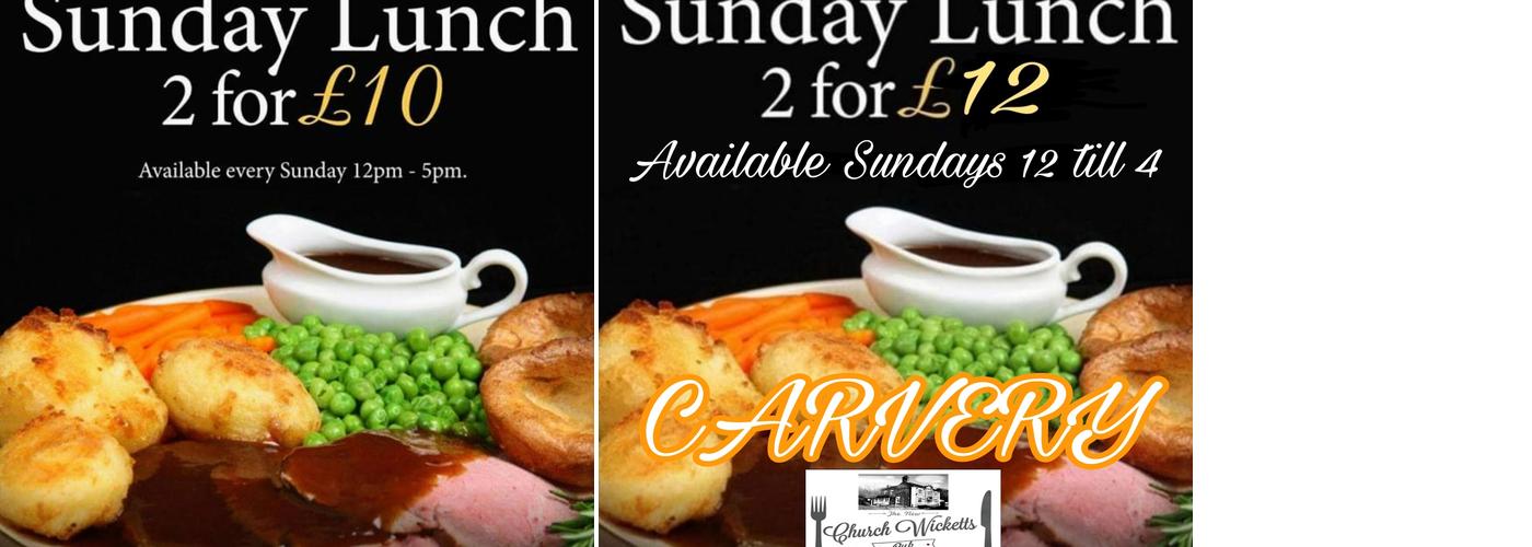 The Church Wicketts Menu