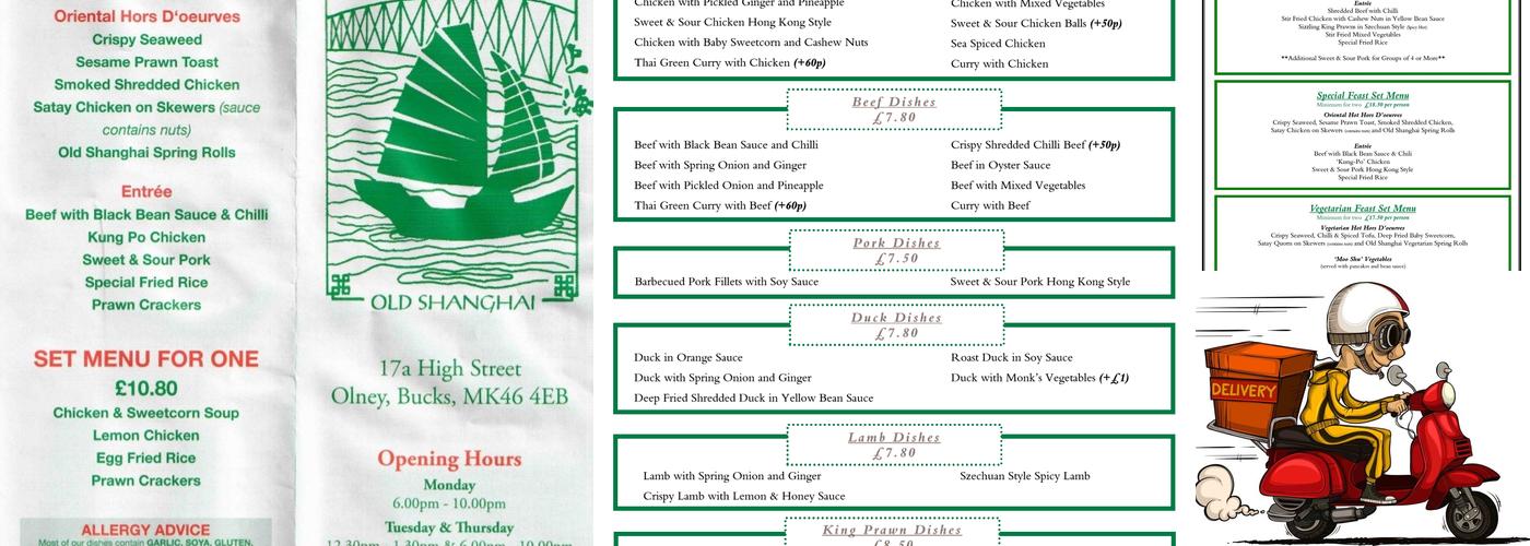 Old Shanghai Menu