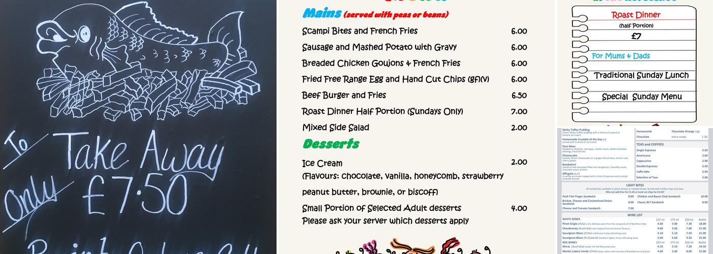 The Horseshoe Lavendon Menu