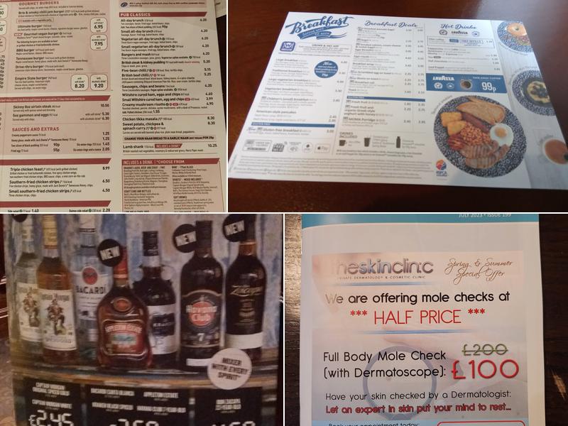 The Blackwater Stream - JD Wetherspoon Menu