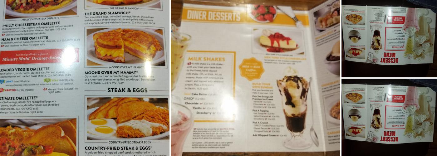 Denny's Restaurant Menu