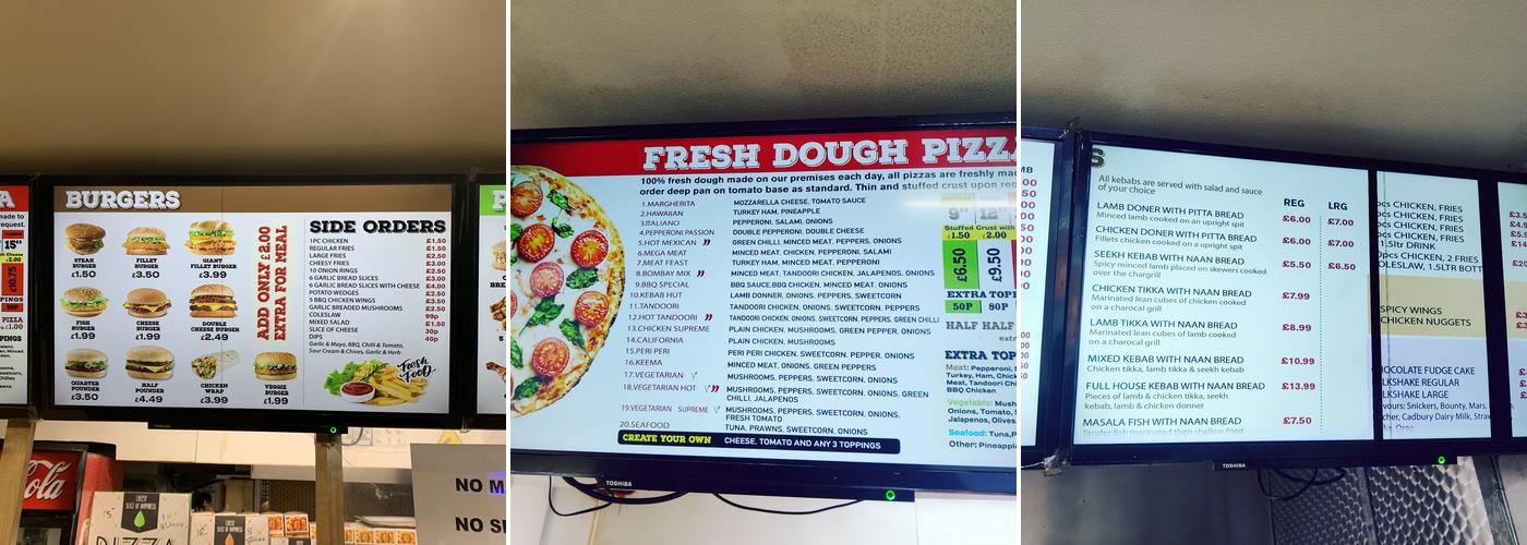 Pizza & Kebab Corner Menu