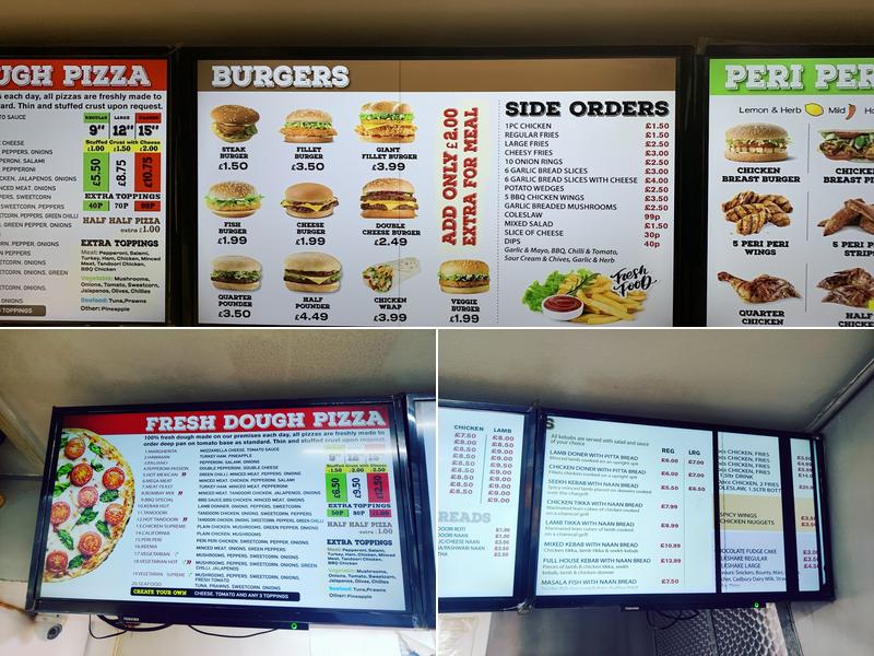 Pizza & Kebab Corner Menu