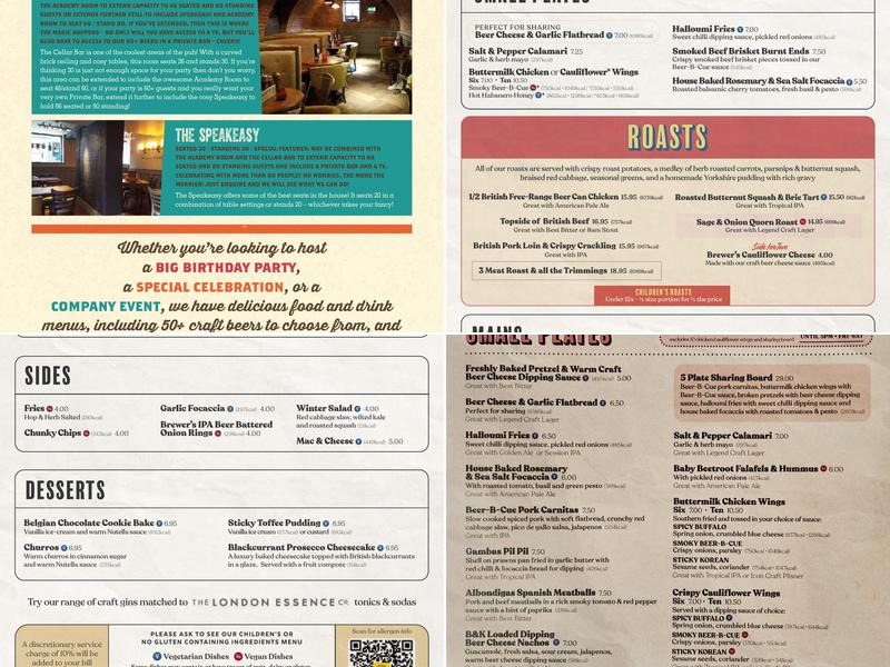 Brewhouse & Kitchen - Chester Menu