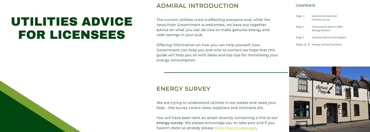 Admiral Taverns Menu