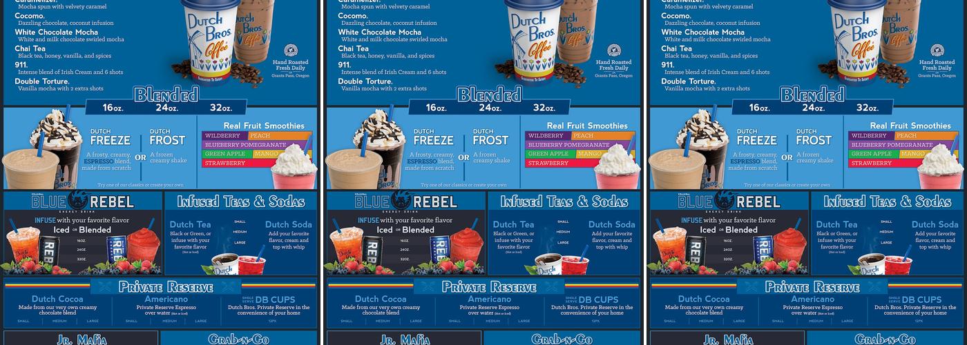 Dutch Bros Coffee Menu