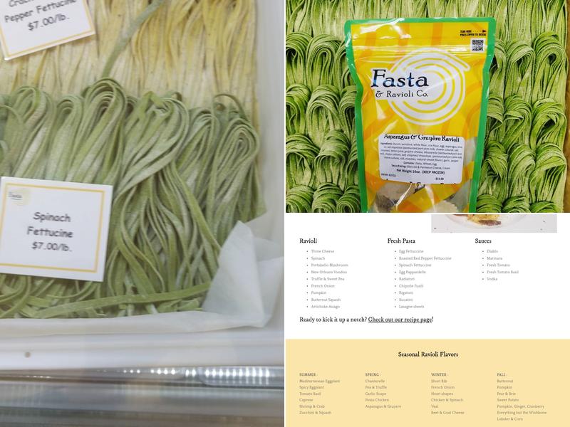 Fasta & Ravioli Co. Menu