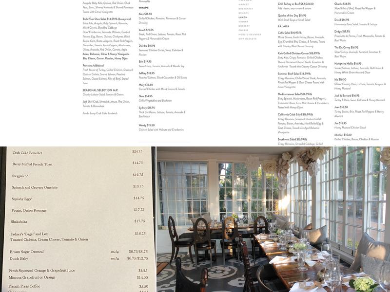 Sydney's Taylor Made Cuisine Menu