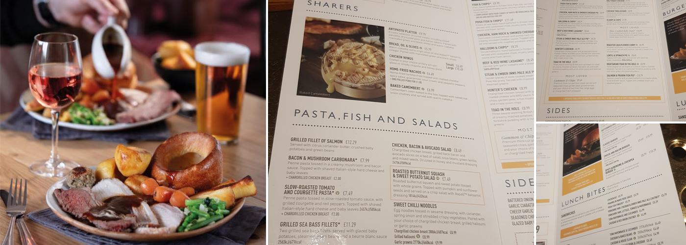 Fox & Dogs Sutton Menu