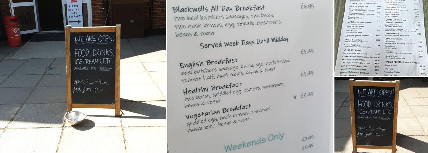 Blackwell's Chipperfield Ltd Menu