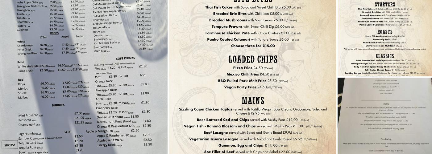 The Jolly Sailor Menu