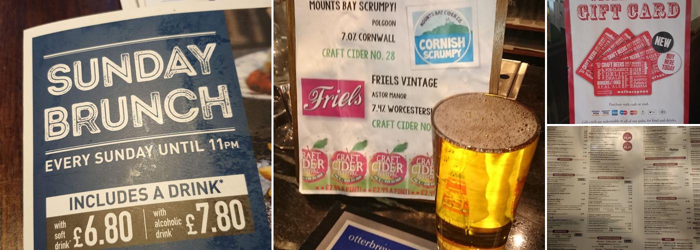 The Stannary Court - JD Wetherspoon Menu