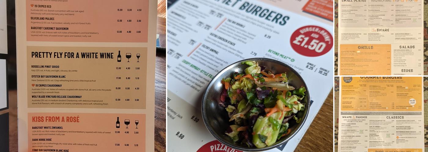 The Duke Of Devonshire Menu