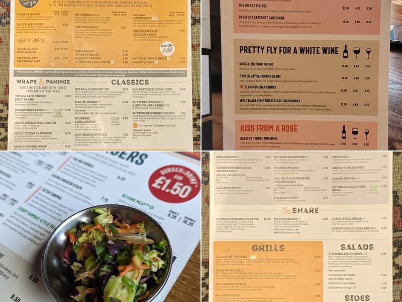 The Duke Of Devonshire Menu