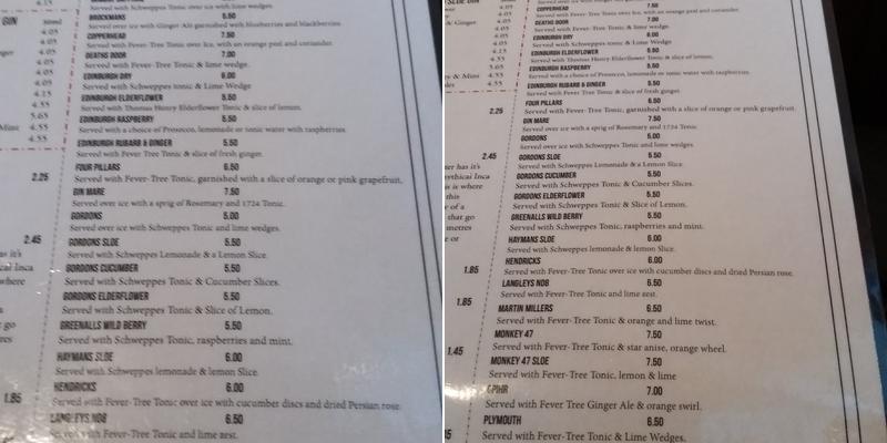 Prince Of Brewers Menu