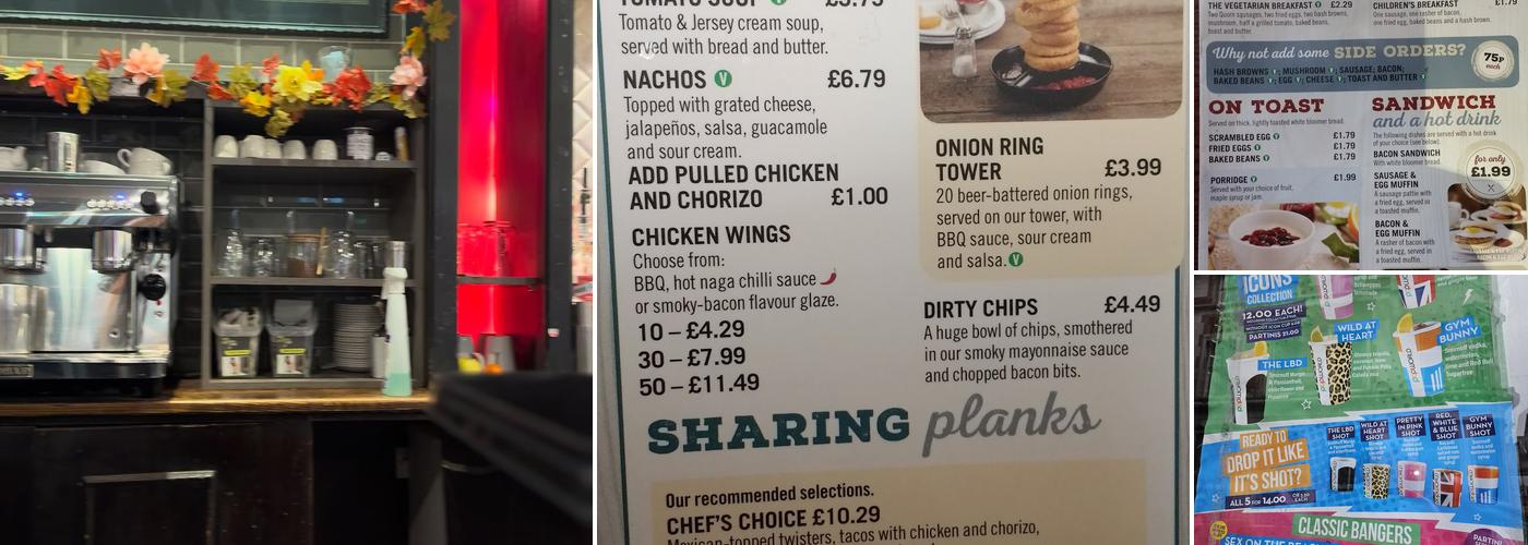 Elephant & Castle Menu