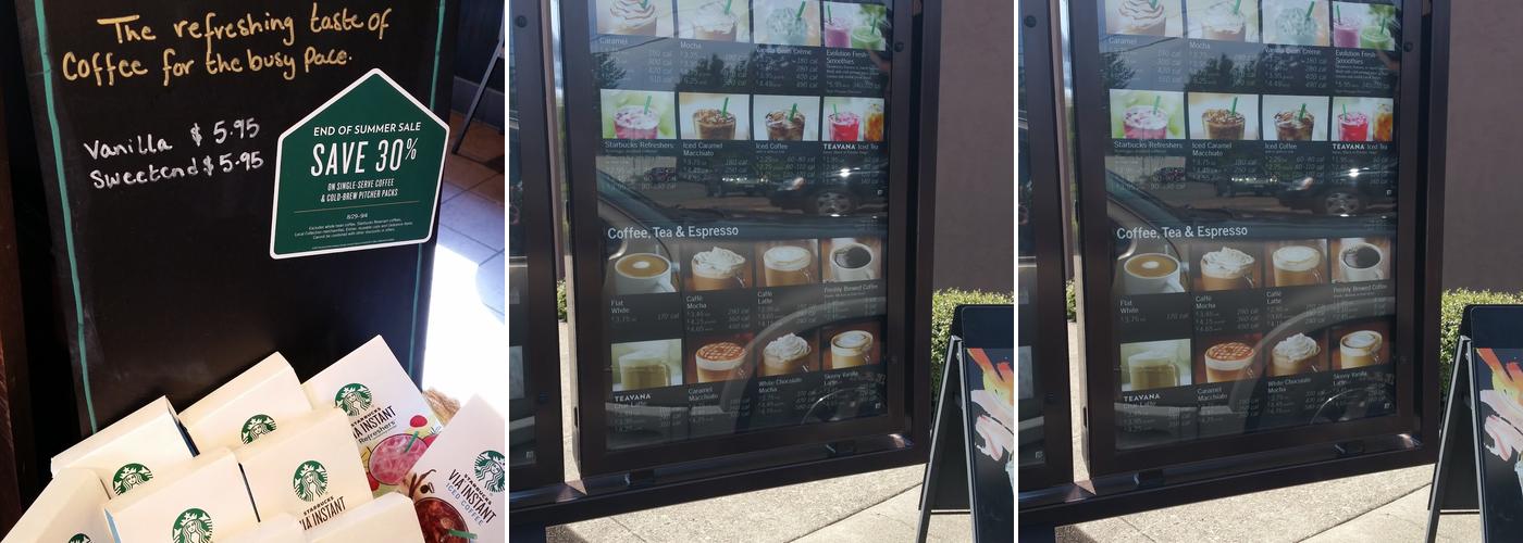 Starbucks Coffee Company Menu