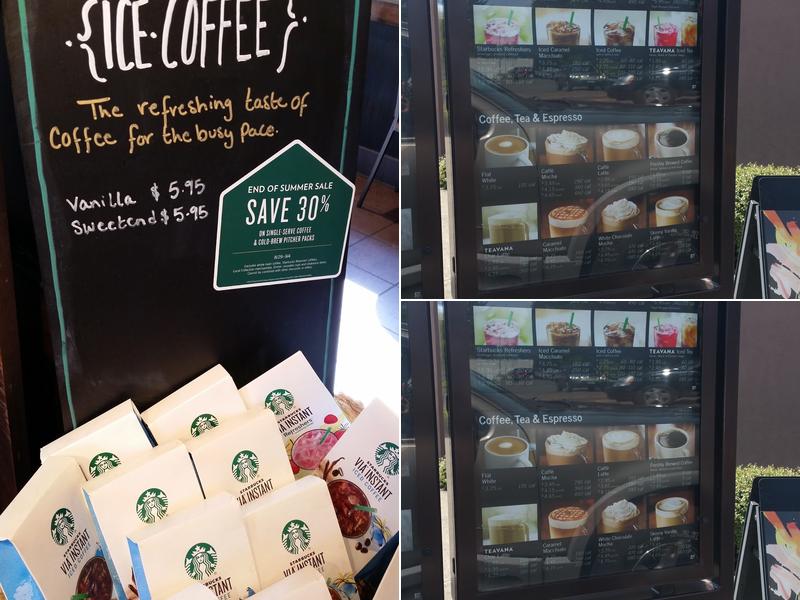 Starbucks Coffee Company Menu