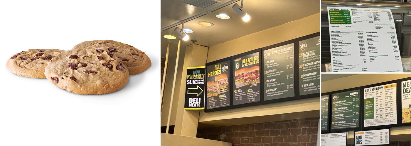 Subway Menu