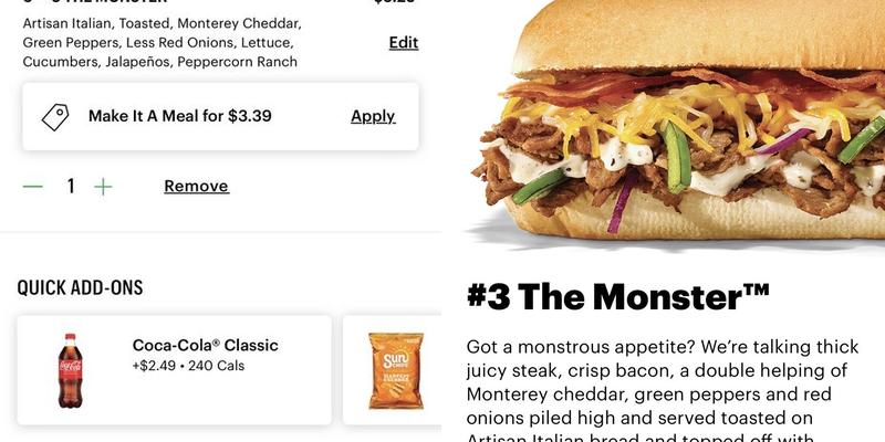 Subway Menu