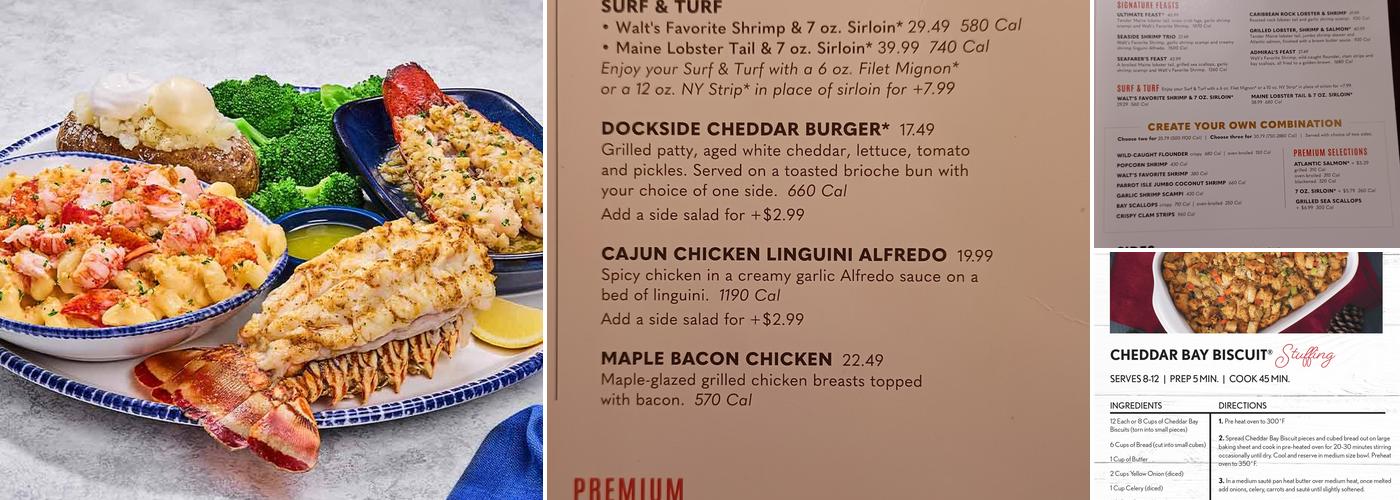 Red Lobster Menu