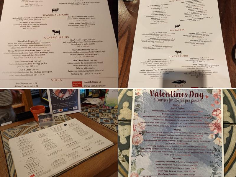 The Kings Head Hotel Menu