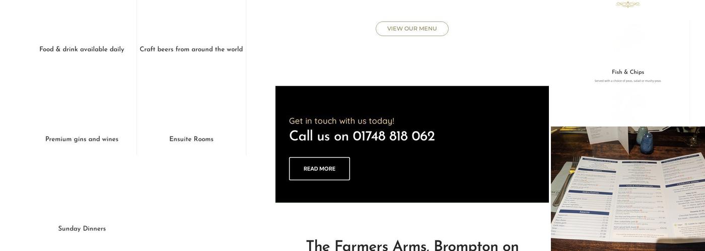 The Farmers Arms Menu