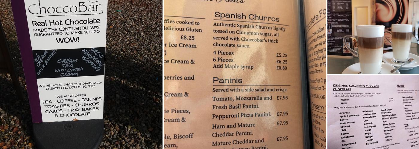 ChoccoBar Hot Chocolate House Menu