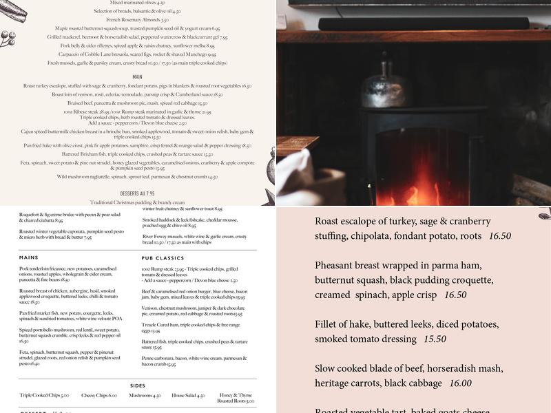 The Five Dials Inn Menu