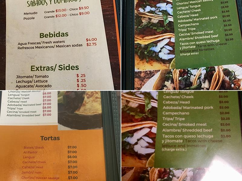 La Estrella Tienda Mexicana Menu