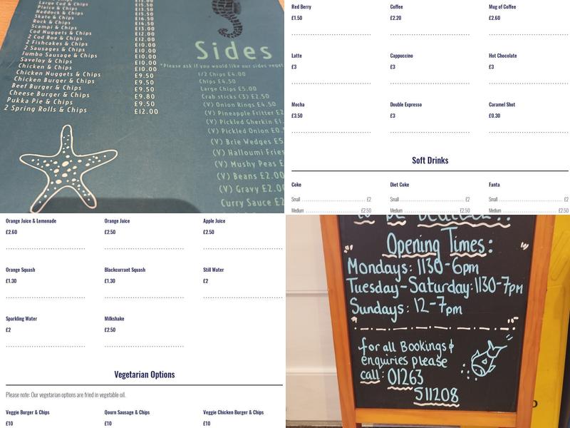 Mary Jane's Fish Bar Menu