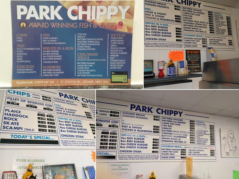 Park Chippy Menu