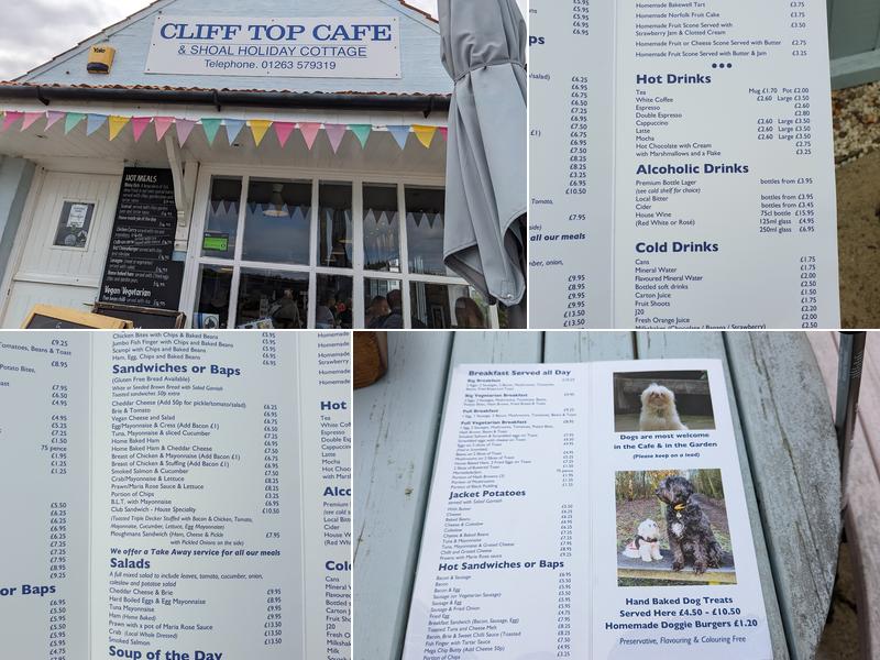 Cliff Top Cafe Menu