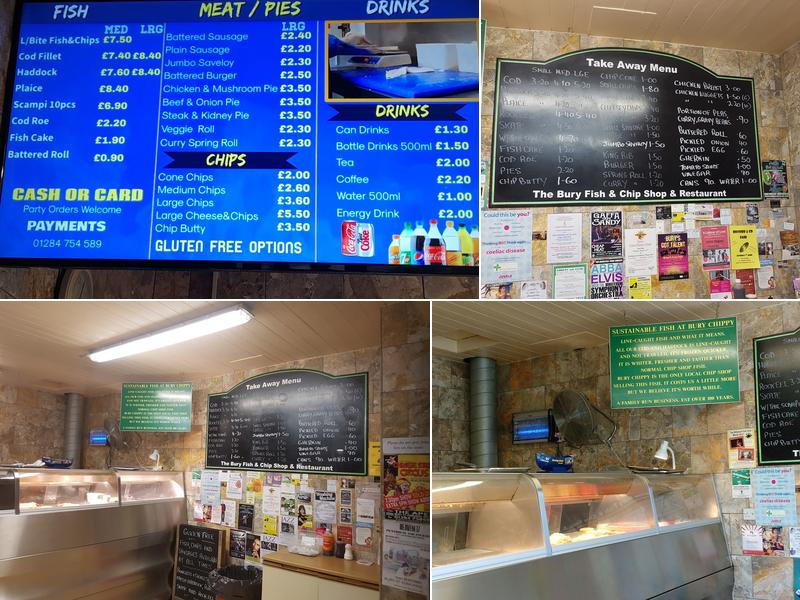 Bury Fish & Chip Shop Menu
