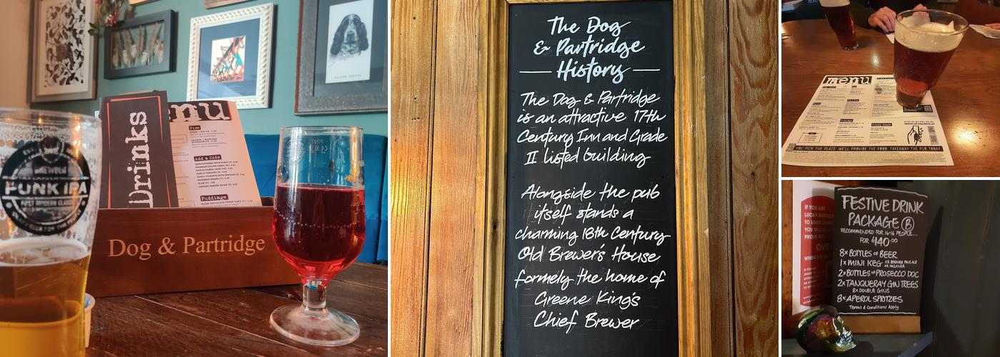 Dog and Partridge Bury St Edmunds Menu