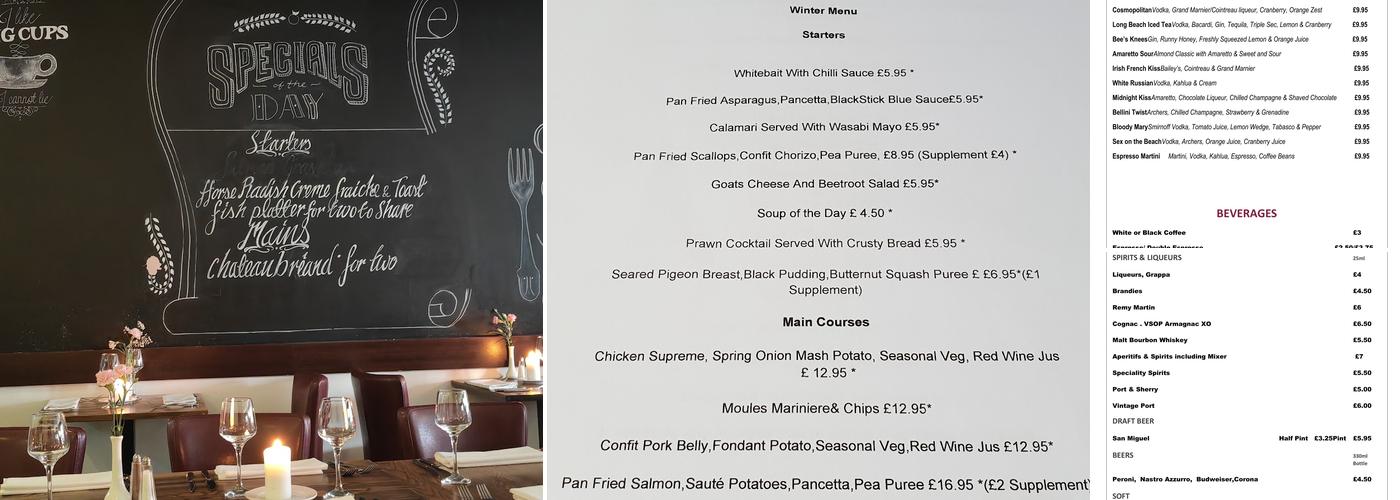 Leigh Bistro Restaurant Menu