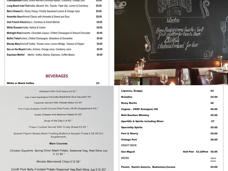 Leigh Bistro Restaurant Menu