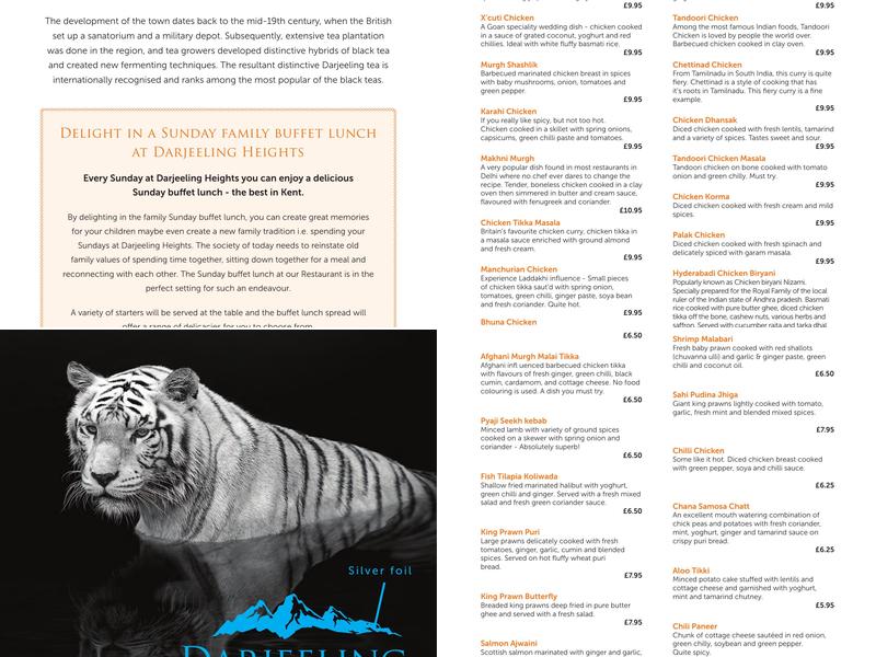 Darjeeling Heights Menu