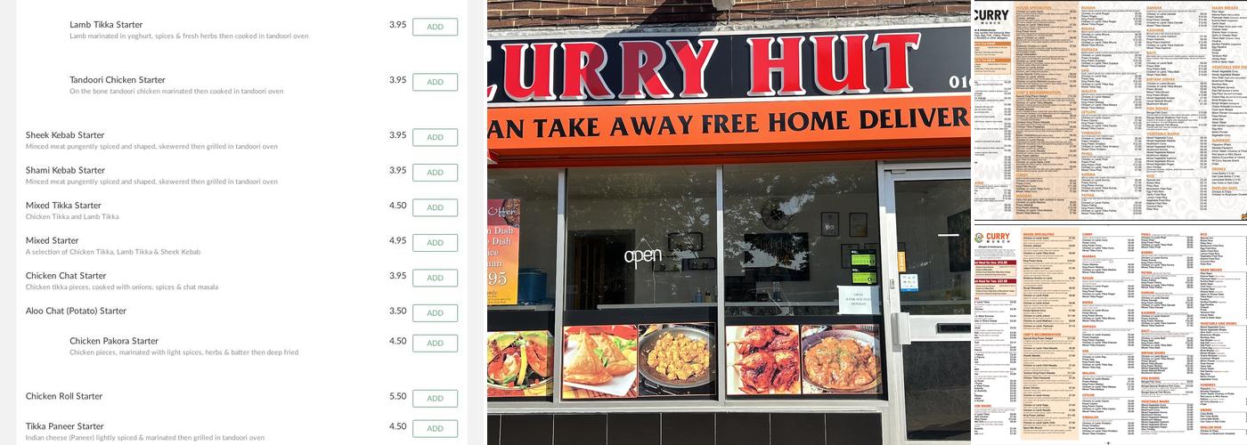 Curry Hut Menu