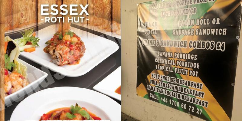 Essex Roti Hut Menu
