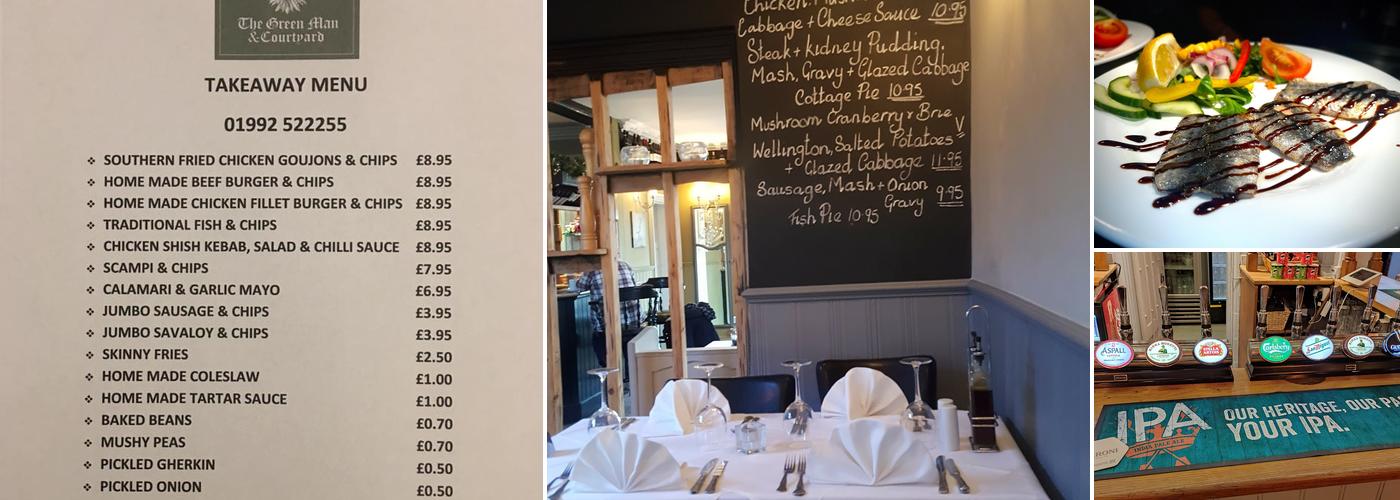 The Green Man Pub & Courtyard Restaurant Menu