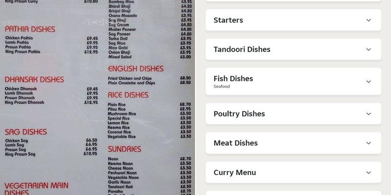 New Curry Centre Menu