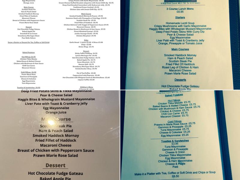 Horse & Jockey Bar Menu