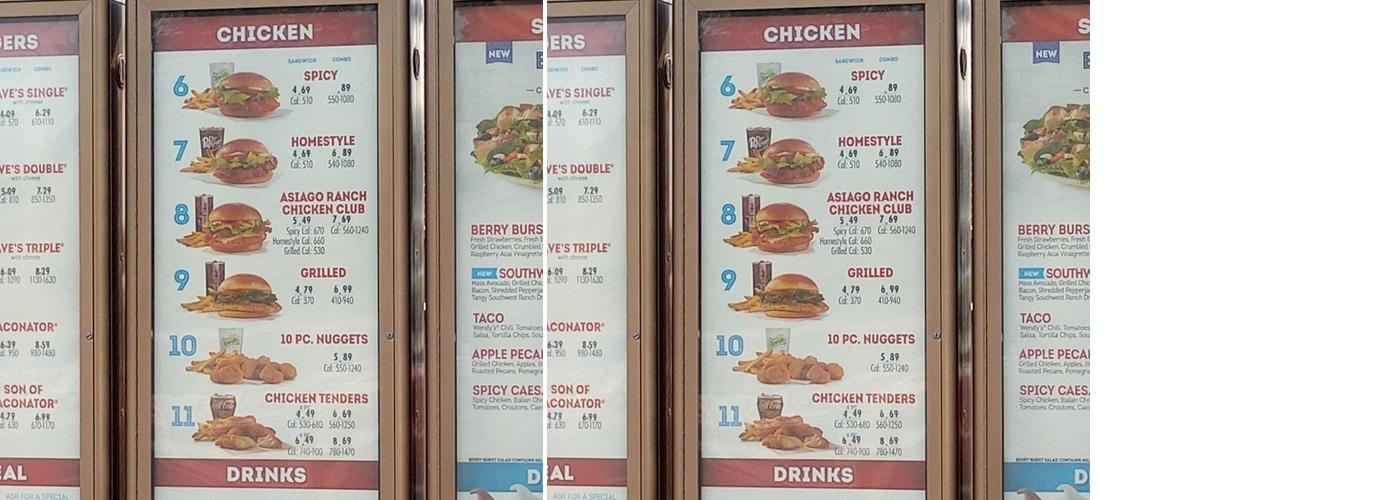 Wendy's Menu