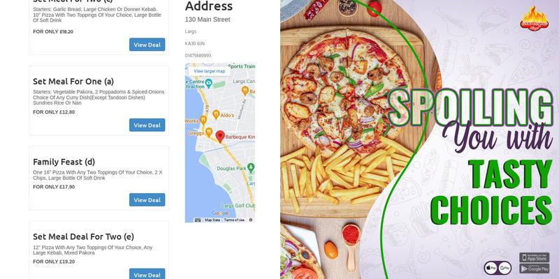 Barbeque Kings Largs Menu