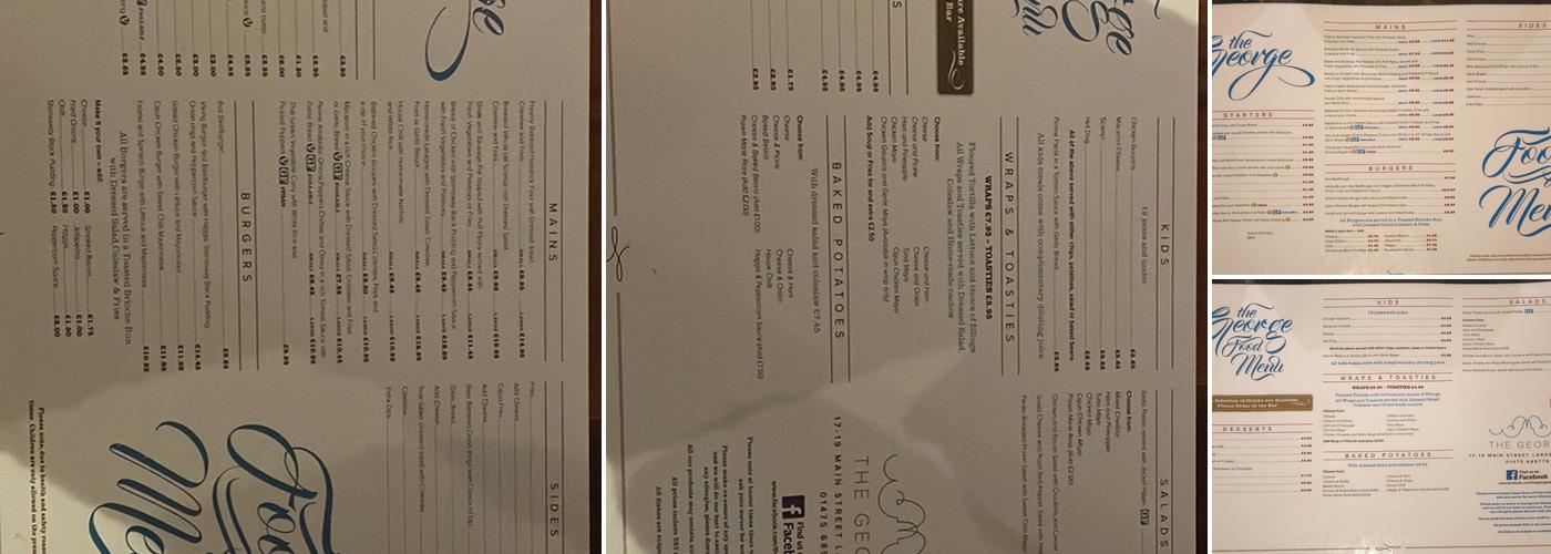 The George Menu