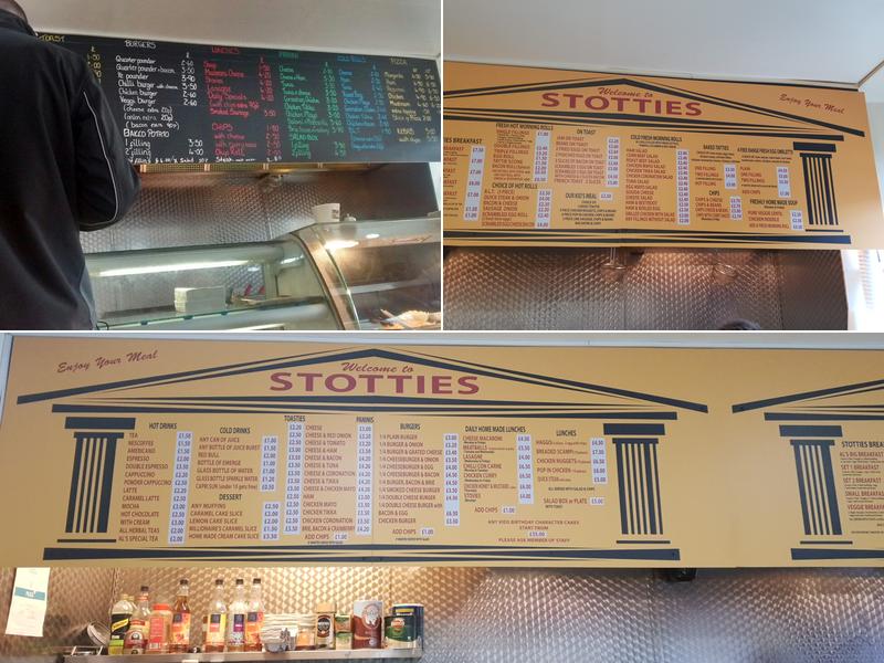 Stotties Cafe & Takeaway Menu