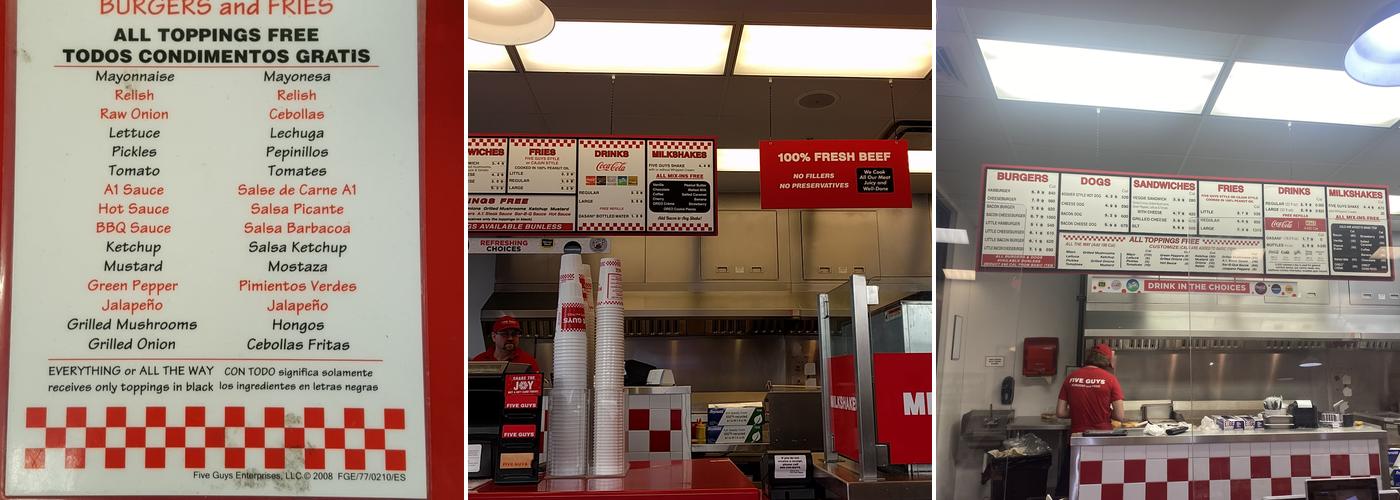 Five Guys Menu